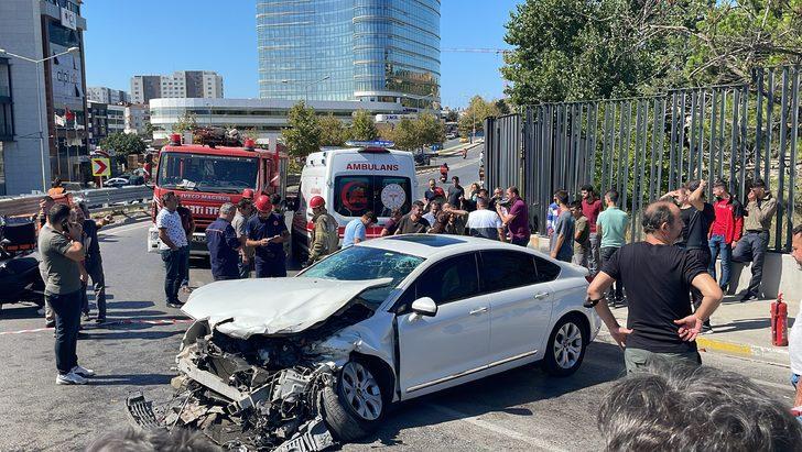 Pendik'te bariyere çarpan otomobilin sürücüsü yaralandı G1