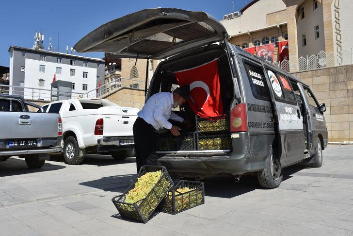 "Elmacı Dede" Denizli'den Hakkari'deki askerlere üzüm getirdi G2