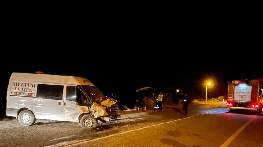 Denizli'de panelvanla çarpışan traktördeki kişi öldü