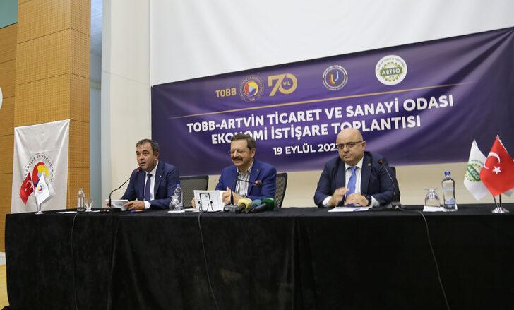 TOBB Başkanı Hisarcıklıoğlu Artvin'de istişare toplantısına katıldı: G1