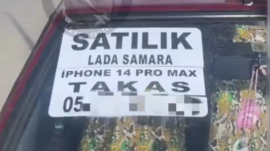 Bu da oldu! 'Aracımı iPhone 14 Pro Max ile takas etmek istiyorum' ilanı