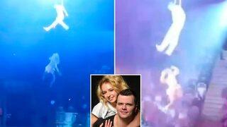 Sirkte facia! Karısı parmaklarının arasından kayıp metrelerce yüksekten düştü