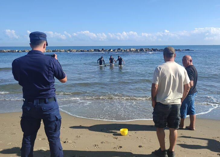 Sakarya'da dalgakıranda mahsur kalan köpeği Sahil Güvenlik ekibi kurtardı G3