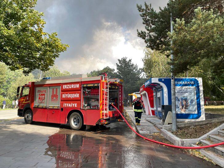 GÜNCELLEME - Atatürk Üniversitesinin yemekhanesinde çıkan yangın kontrol altına alındı G5
