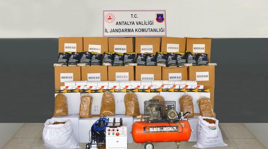Antalya'da 1 ton 120 kilogram kaçak tütün ele geçirildi