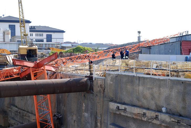 GÜNCELLEME - Sancaktepe'de metro inşaatında kule vincinin devrilmesi sonucu 2 kişi öldü G1