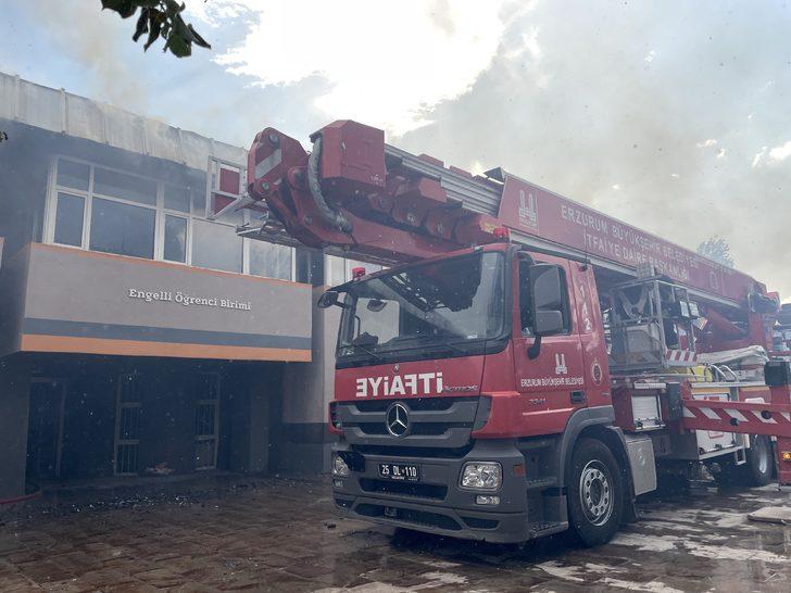 GÜNCELLEME 2 - Atatürk Üniversitesinin yemekhanesinde çıkan yangın söndürüldü G2
