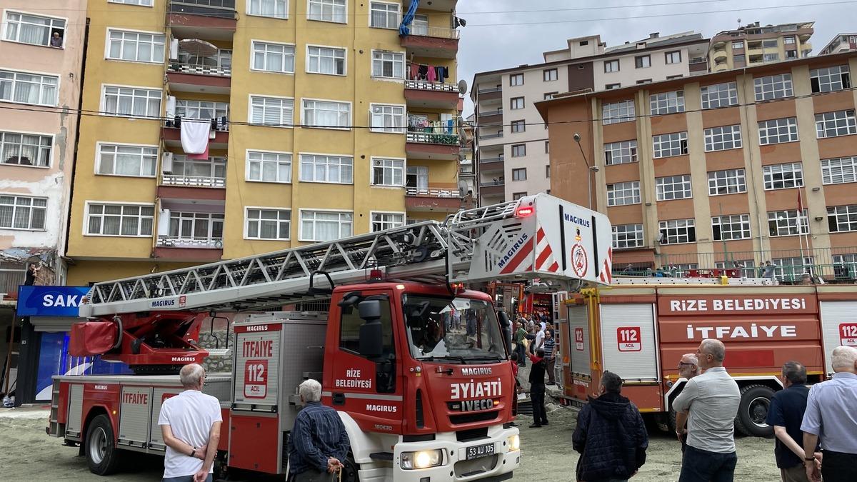 Rize'de bir binanın bodrum katında &ccedil;ıkan yangın s&ouml;nd&uuml;r&uuml;ld&uuml;