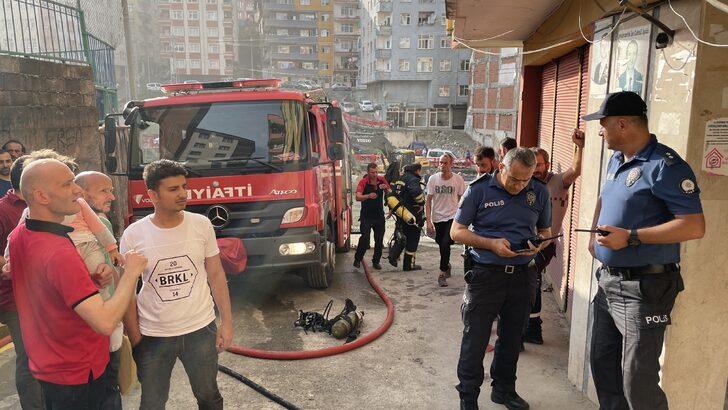 Rize'de bir binanın bodrum katında çıkan yangın söndürüldü G4