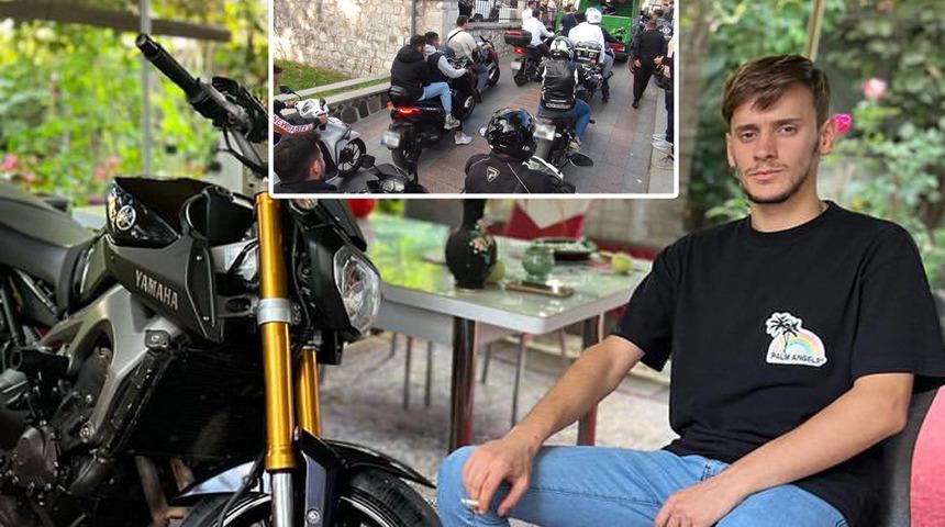 Kahreden kaza: Aynı yönde giden arkadaşlarıyla çarpıştı! Onlarca motosikletli cenaze aracına eşlik etti