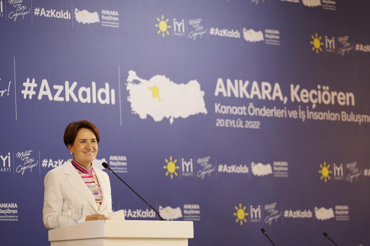 İYİ Parti Genel Başkanı Akşener, Ke&ccedil;i&ouml;ren'de kanaat &ouml;nderleri ve iş insanlarıyla buluştu