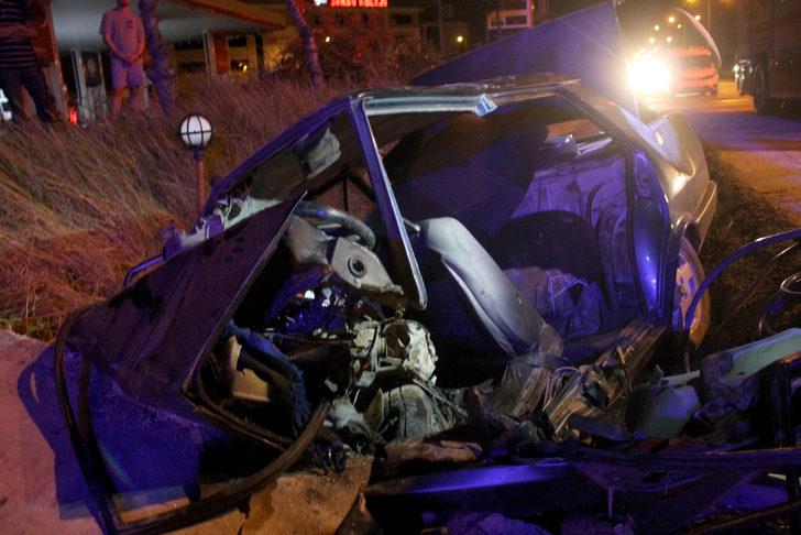 Hatay’da devrilen otomobilin sürücüsü öldü G5