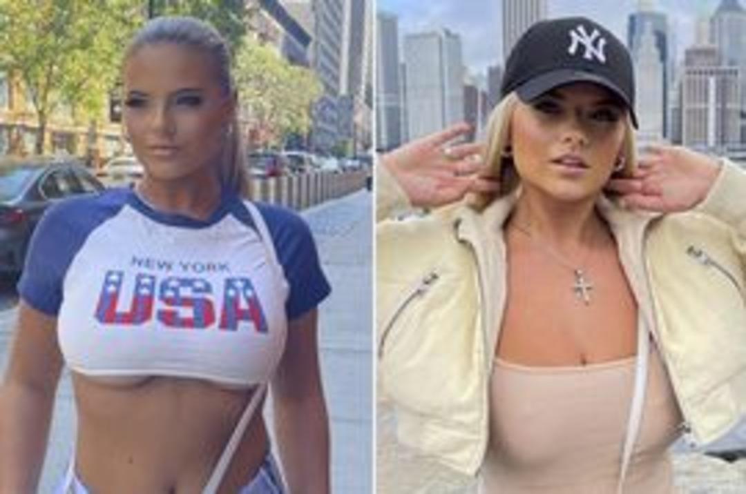 Sosyal medya fenomeni Apollonia Llewellyn g&ouml;ğ&uuml;s altı dekoltesiyle sosyal medyayı salladı