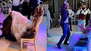 Bu nasıl gelenek? Damat ve gelinin düğündeki hareketi konukları şaşkına çevirdi