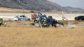 GÜNCELLEME - Denizli'de yangın söndürme helikopteri düştü