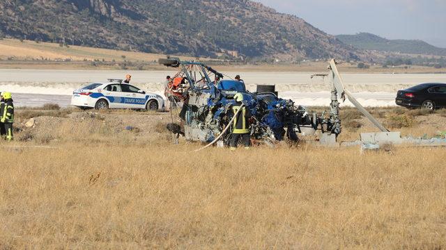 GÜNCELLEME - Denizli'de yangın söndürme helikopteri düştü