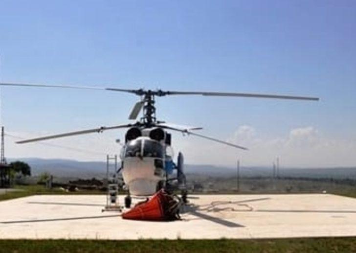 Denizli'de düşen yangın söndürme helikopterinin havalanma anı görüntülendi G4