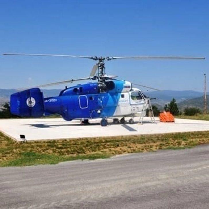 Denizli'de düşen yangın söndürme helikopterinin havalanma anı görüntülendi G5
