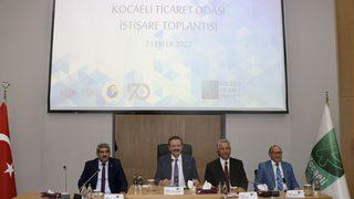 TOBB Başkanı Hisarcıklıoğlu, Kocaeli Ticaret Odası istişare toplantısında konuştu: