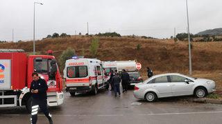 Samsun'da tırla çarpışan otomobildeki 2 kişi yaralandı