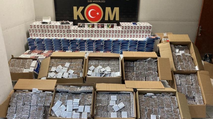 Samsun'da 293 bin 700 filtreli sigara kağıdı ele geçirildi