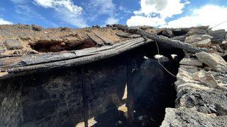 Erzurum'da bir ev ile ahır yandı