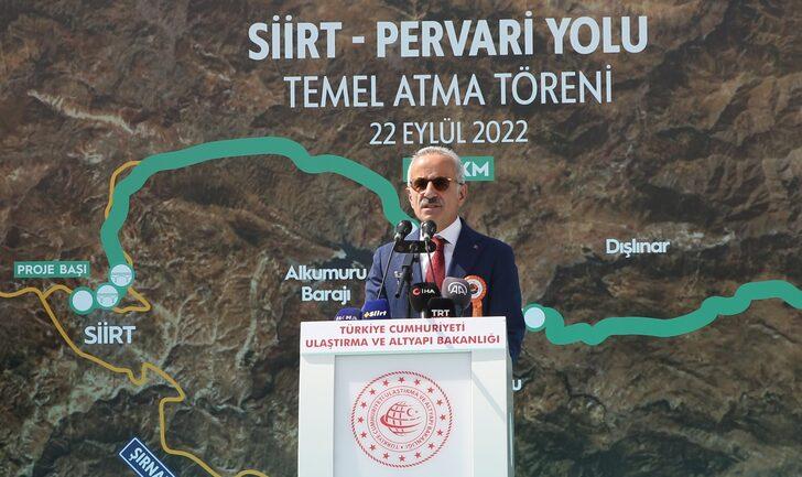 Ulaştırma ve Altyapı Bakanı Karaismailoğlu Siirt-Pervari Yolu Temel Atma Töreni'nde konuştu: G4