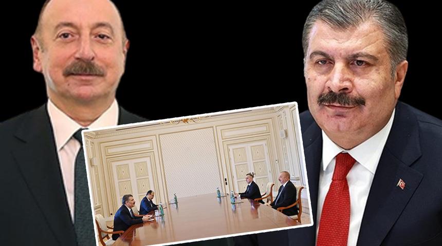 Bakan Koca ile Azerbaycan Cumhurbaşkanı Aliyev arasında kritik görüşme! "Paylaşılması kardeşlik görevi"