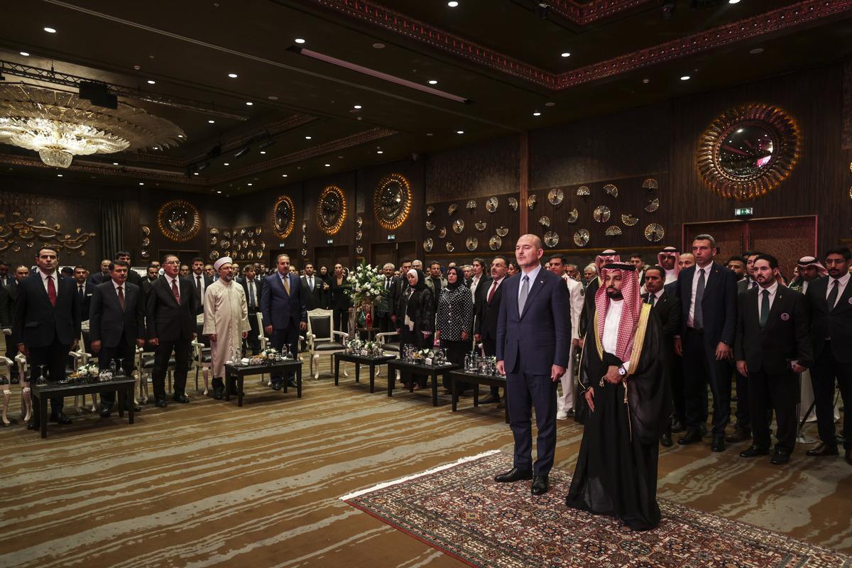 İ&ccedil;işleri Bakanı Soylu, Suudi Arabistan Milli G&uuml;n&uuml; Resepsiyonu'nda konuştu: