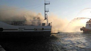 Feribotta yangın dehşeti...