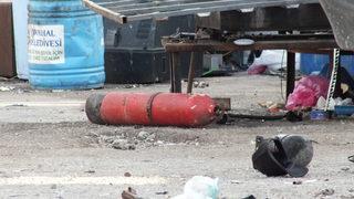 Tokat'ta eski yangın tüpü, vanası kesilirken patladı, 1 kişi yaralandı