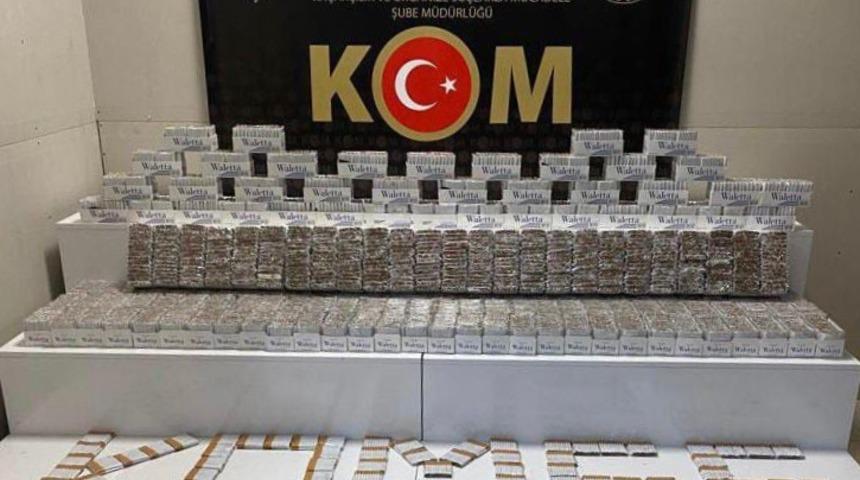 Samsun'da bir araçta 48 bin filtreli sigara kağıdı yakalandı