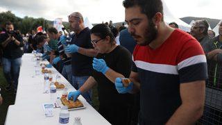 Bursa Gastronomi Festivali'nde Baklava Yeme Yarışması düzenlendi
