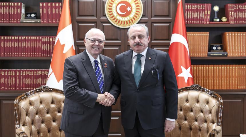 TBMM Başkanı Şentop, Kanada Senatosu Başkanı Furey ile görüştü: