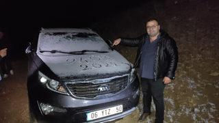 Erzurum'un yüksek kesimlerine mevsimin ilk karı yağdı