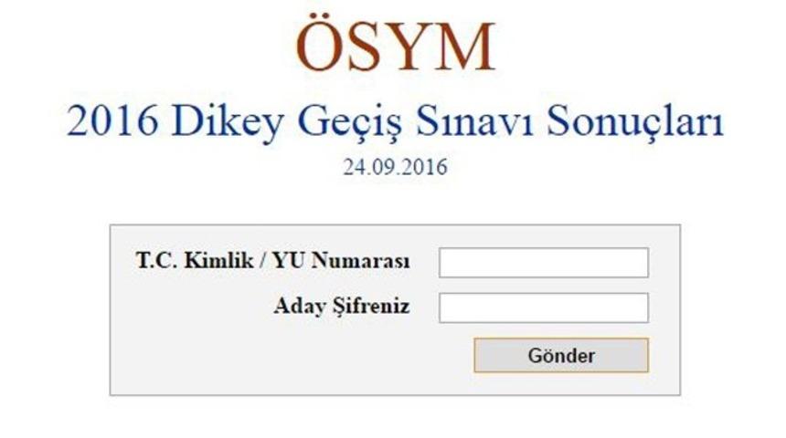 DGS sonu&ccedil;ları &Ouml;SYM Sonu&ccedil; A&ccedil;ıklama Sistemi'nde