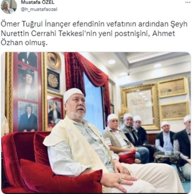 Ahmet Özhan tarikatın yeni şeyhi oldu