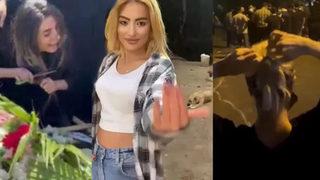 İran'da direnişin sembol ismi Hadis Najafi 6 kurşunla öldürüldü! Saçlarını kesip tabutun üzerine koyan bir ablanın görüntüsü dikkat çekti 