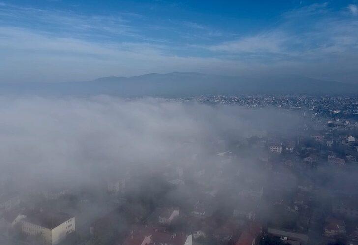 Düzce Ovası'ndaki sis dron ile görüntülendi G3