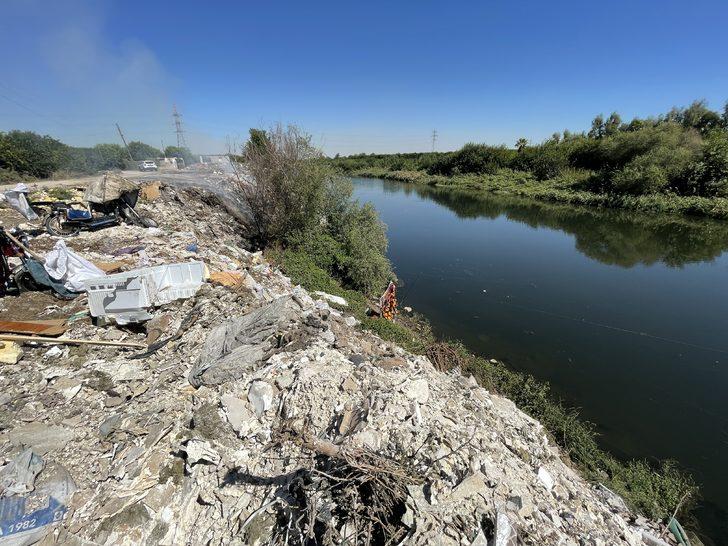 Seyhan Nehri kıyısında hafriyat ve atık kirliliği G5