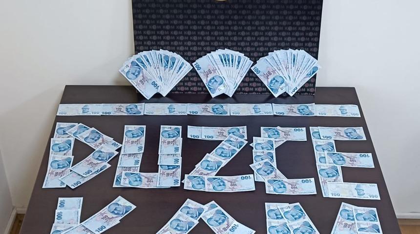 Düzce'de piyasaya sahte para sürerken suçüstü yakalanan zanlı tutuklandı