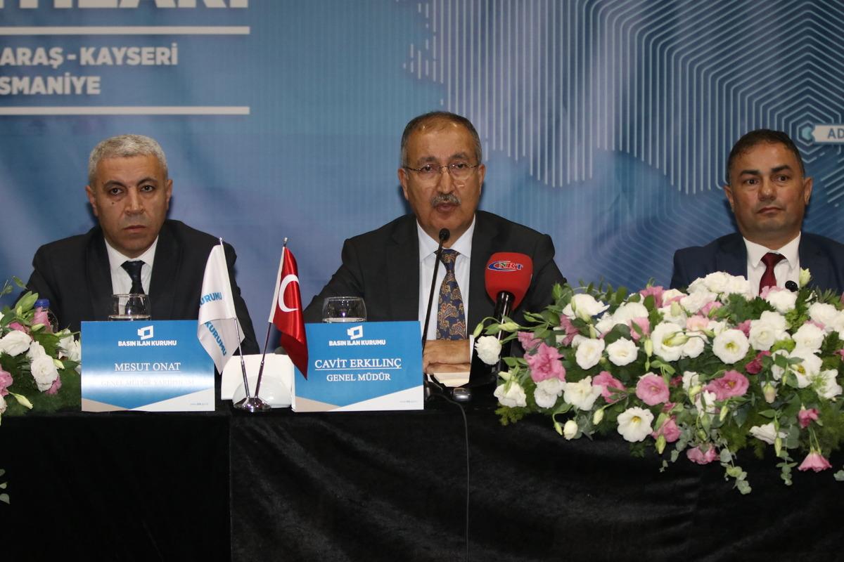 Basın İlan Kurumu Genel M&uuml;d&uuml;r&uuml; Erkılın&ccedil;, Adana'da gazete temsilcileriyle buluştu