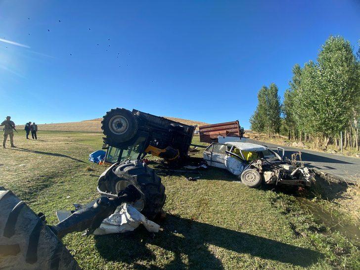Bulanık'ta traktör ile otomobilin çarpışması sonucu 5 kişi yaralandı G4