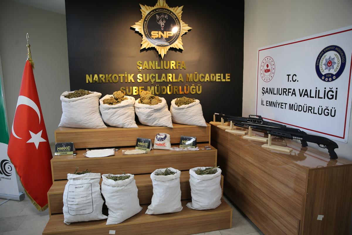 Şanlıurfa'da hava destekli uyuşturucu operasyonunda 86 ş&uuml;pheliye g&ouml;zaltı