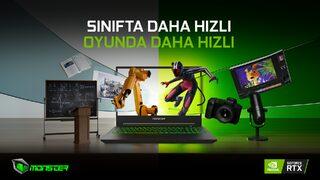 Teknoloji tutkunları GeForce RTX’li Monster Notebook’lar ile sınıfta daha hızlı oyunda daha hızlı!