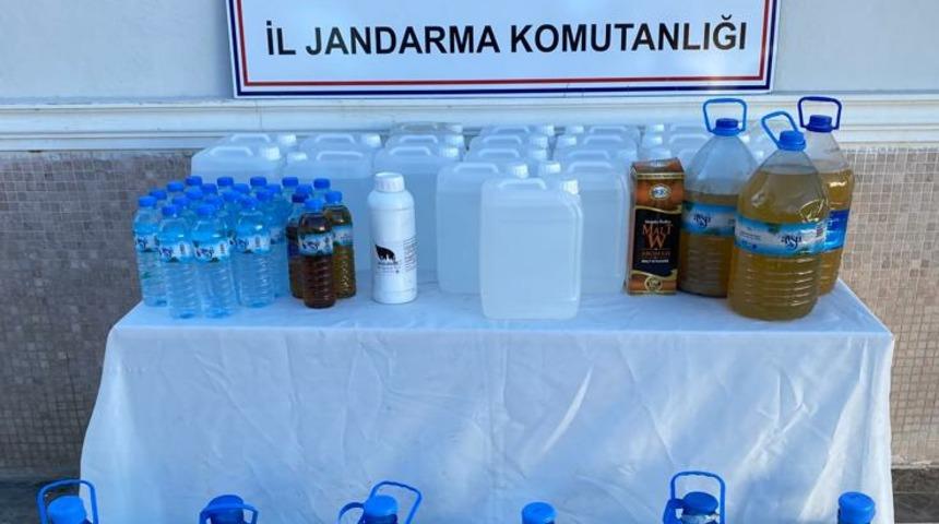 Antalya'da sahte içki operasyonunda 2 şüpheli yakalandı