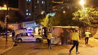 Ankara'da feci kaza! Kontrolden çıkan kamyonet araçlara çarptı, sürücü hayatını kaybetti  