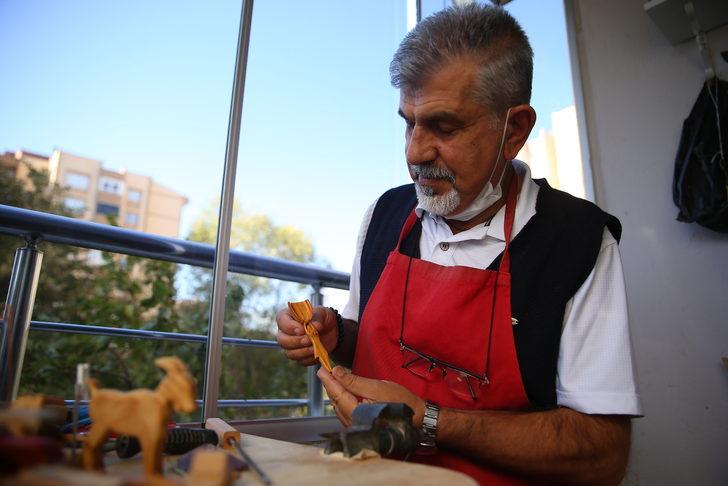 Tekirdağ'da emekli öğretmen su kabaklarını avize ve abajura dönüştürüyor G3