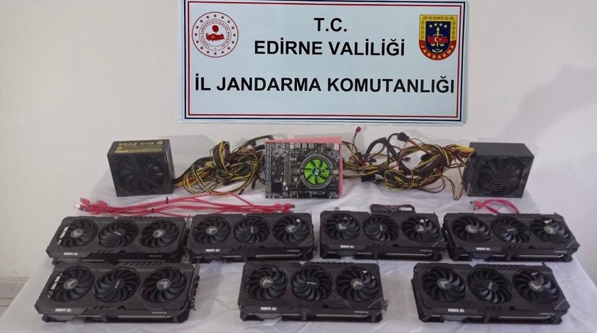 Edirne'de kaçak kripto para üretimi operasyonunda bir şüpheli yakalandı