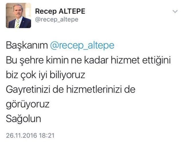 AKP’li Bursa Belediye Başkanı Altepe kendi yönettiği troll hesabından kendisine övgüler yağdırdı 1